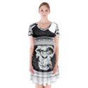 Spacemonkey Short Sleeve V-neck Flare Dress View1