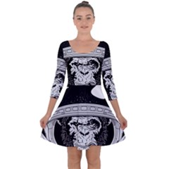 Spacemonkey Quarter Sleeve Skater Dress