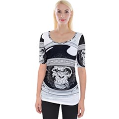 Spacemonkey Wide Neckline Tee