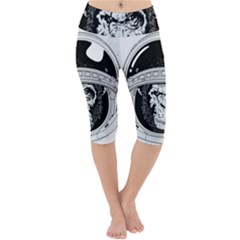 Spacemonkey Lightweight Velour Cropped Yoga Leggings by goljakoff