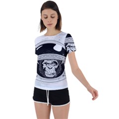 Spacemonkey Back Circle Cutout Sports Tee by goljakoff