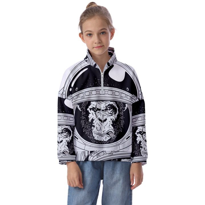 Spacemonkey Kids  Half Zip Hoodie