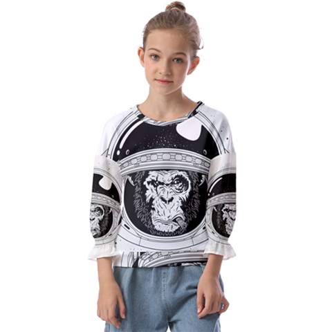 Spacemonkey Kids  Cuff Sleeve Top by goljakoff