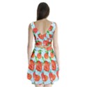 Juicy blue print with watermelons, strawberries and peaches Split Back Mini Dress  View2