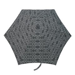 Silver Ornate Decorative Design Pattern Mini Folding Umbrellas