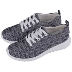 Silver Ornate Decorative Design Pattern Men s Lightweight Sports Shoes