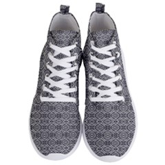 Silver Ornate Decorative Design Pattern Men s Lightweight High Top Sneakers by dflcprintsclothing