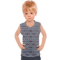 Silver Ornate Decorative Design Pattern Kids  Sport Tank Top