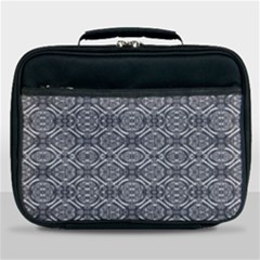 Silver Ornate Decorative Design Pattern Lunch Bag