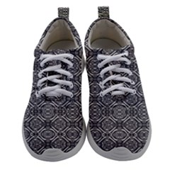 Silver Ornate Decorative Design Pattern Athletic Shoes