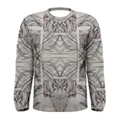 Monochrome Module Pattern Iv Men s Long Sleeve Tee by kaleidomarblingart