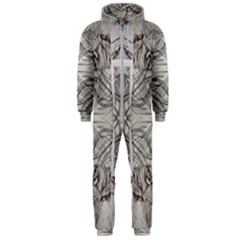 Monochrome Module Pattern Iv Hooded Jumpsuit (men)  by kaleidomarblingart