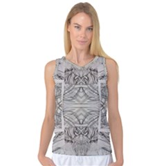 Monochrome Module Pattern Iv Women s Basketball Tank Top by kaleidomarblingart