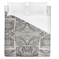 Monochrome Module Pattern Iv Duvet Cover (queen Size) by kaleidomarblingart