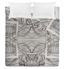 Monochrome Module Pattern Iv Duvet Cover Double Side (queen Size) by kaleidomarblingart