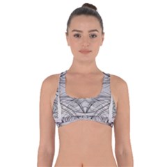 Monochrome Module Pattern Iv Got No Strings Sports Bra by kaleidomarblingart