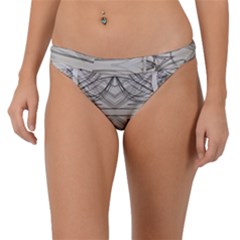 Monochrome Module Pattern Iv Band Bikini Bottom by kaleidomarblingart