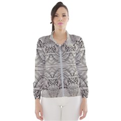 Monochrome Module Pattern Iv Women s Windbreaker by kaleidomarblingart