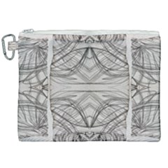 Monochrome Module Pattern Iv Canvas Cosmetic Bag (xxl) by kaleidomarblingart