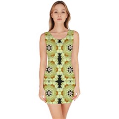 Summer Sun Flower Power Over The Florals In Peace Pattern Bodycon Dress by pepitasart