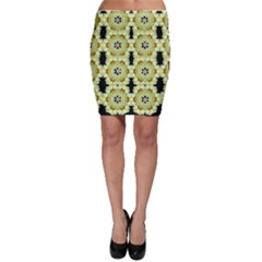 Summer Sun Flower Power Over The Florals In Peace Pattern Bodycon Skirt by pepitasart