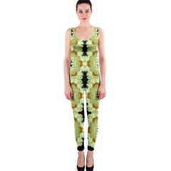 Summer Sun Flower Power Over The Florals In Peace Pattern One Piece Catsuit by pepitasart