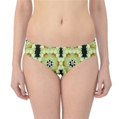 Summer Sun Flower Power Over The Florals In Peace Pattern Hipster Bikini Bottoms by pepitasart