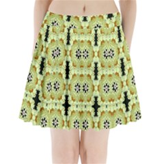 Summer Sun Flower Power Over The Florals In Peace Pattern Pleated Mini Skirt by pepitasart