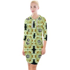 Summer Sun Flower Power Over The Florals In Peace Pattern Quarter Sleeve Hood Bodycon Dress by pepitasart