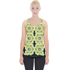 Summer Sun Flower Power Over The Florals In Peace Pattern Piece Up Tank Top by pepitasart