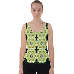 Summer Sun Flower Power Over The Florals In Peace Pattern Velvet Tank Top by pepitasart