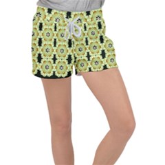 Summer Sun Flower Power Over The Florals In Peace Pattern Velour Lounge Shorts by pepitasart