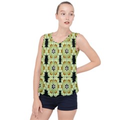 Summer Sun Flower Power Over The Florals In Peace Pattern Bubble Hem Chiffon Tank Top by pepitasart