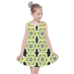 Summer Sun Flower Power Over The Florals In Peace Pattern Kids  Summer Dress by pepitasart