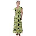 Summer Sun Flower Power Over The Florals In Peace Pattern Flutter Sleeve Maxi Dress View1