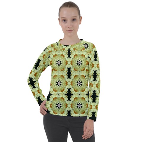 Summer Sun Flower Power Over The Florals In Peace Pattern Women s Long Sleeve Raglan Tee by pepitasart