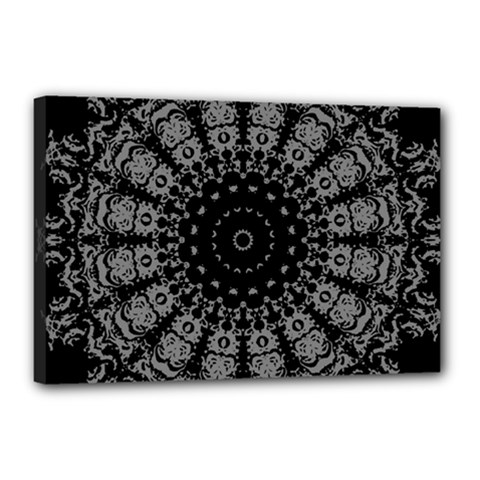 Gothic Mandala Canvas 18  X 12  (stretched) by MRNStudios