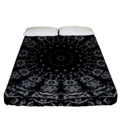 Gothic Mandala Fitted Sheet (queen Size) by MRNStudios