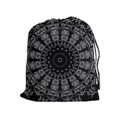 Gothic Mandala Drawstring Pouch (xl) by MRNStudios