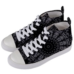 Gothic Mandala Women s Mid-top Canvas Sneakers by MRNStudios