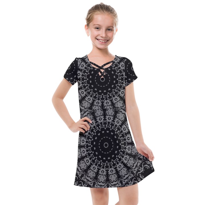 Gothic Mandala Kids  Cross Web Dress