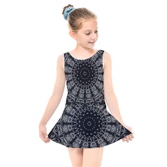 Gothic Mandala Kids  Skater Dress Swimsuit by MRNStudios