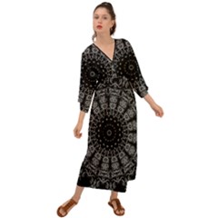 Gothic Mandala Grecian Style  Maxi Dress by MRNStudios