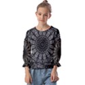 Gothic Mandala Kids  Cuff Sleeve Top View1