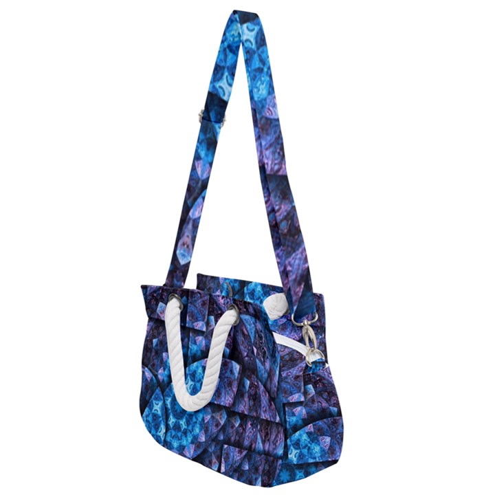 Dismembered Mandala Rope Handles Shoulder Strap Bag