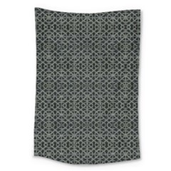 Iron Ornament Grid Pattern Large Tapestry by dflcprintsclothing