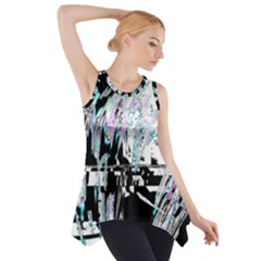 Digital Wave Side Drop Tank Tunic by MRNStudios