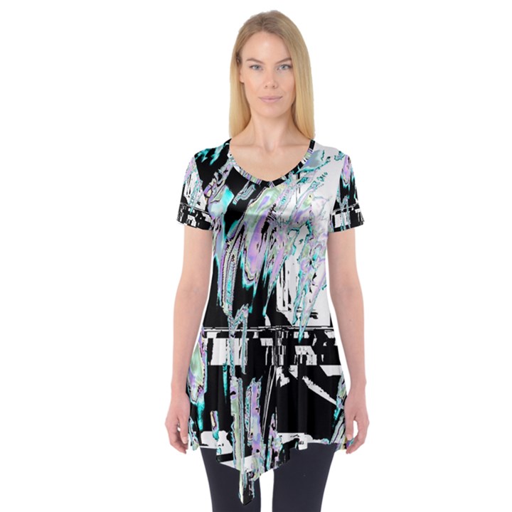 Digital Wave Short Sleeve Tunic 