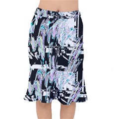 Digital Wave Short Mermaid Skirt by MRNStudios