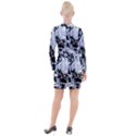 Digital Wave Button Long Sleeve Dress View2